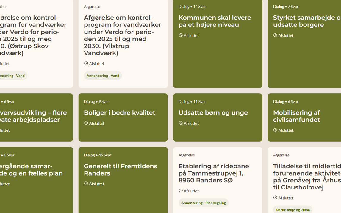 Inputsider til Fremtidens Randers på høringsportalen