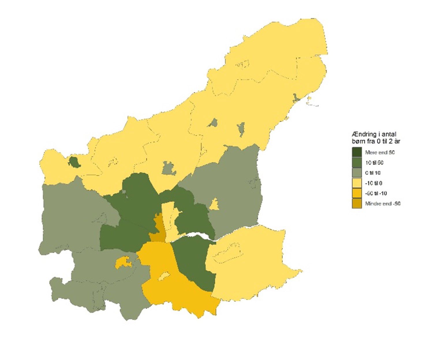 De 0-2-årige - Forventet udvikling fra 2026 til 2035 - antal