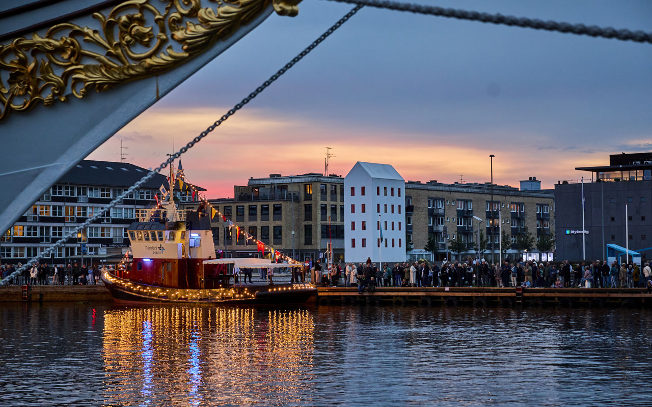 Dronningebesøg i Randers Kommune - på havnen
