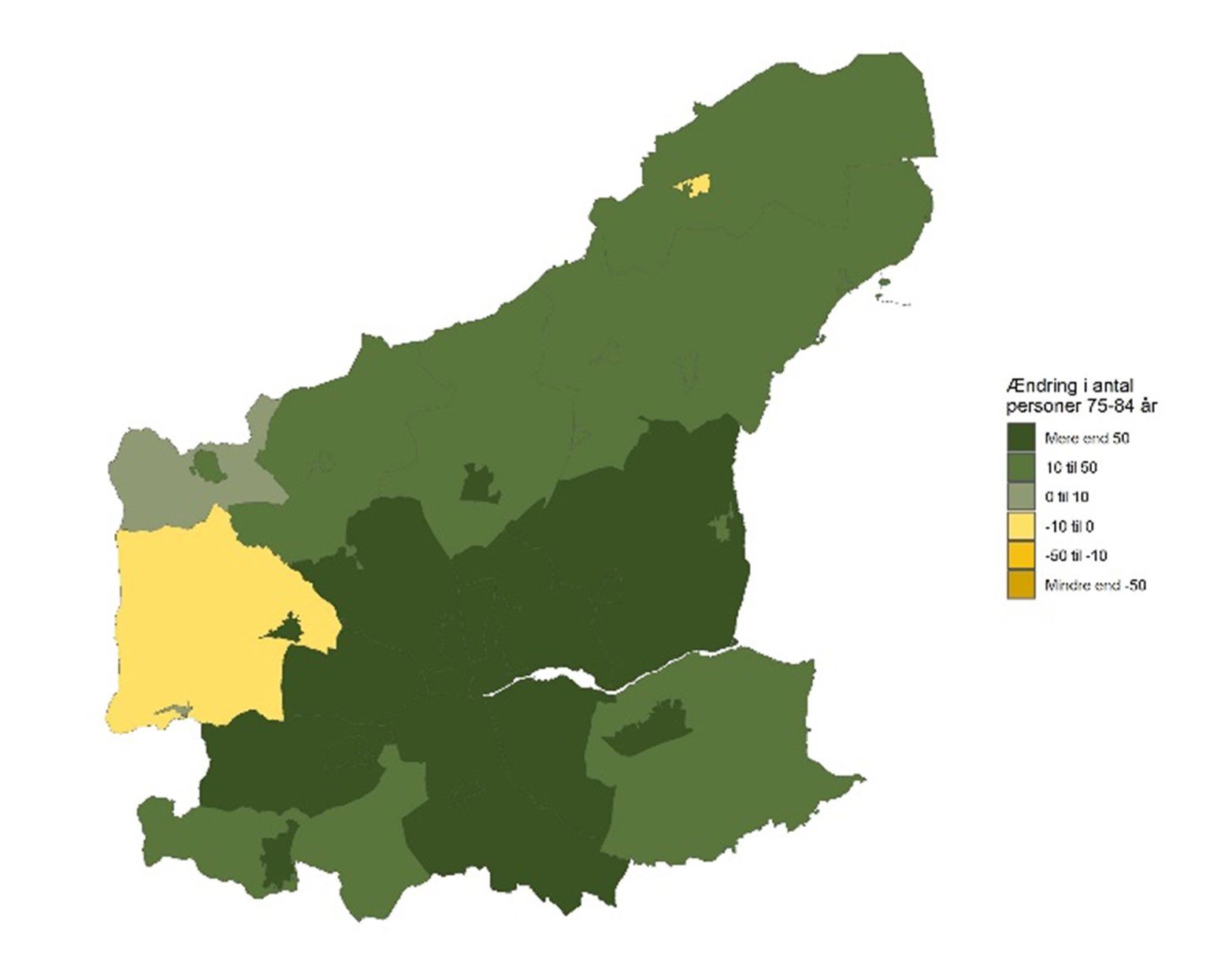 De 75-84-årige - Historisk udvikling fra 2016 til 2025 - antal
